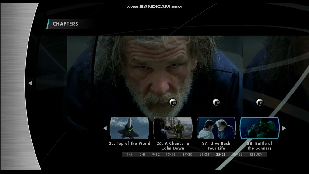 Hulk 2003 Blu ray Main Menu Walkthrough