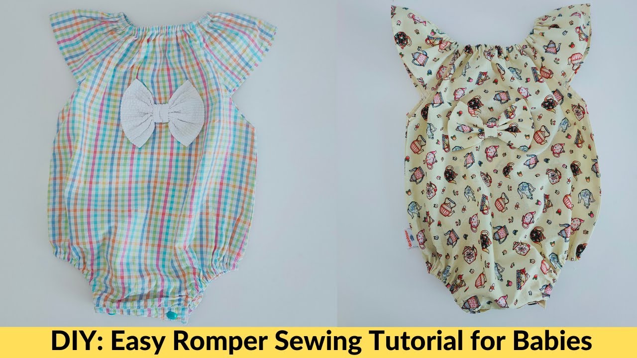 DIY: Easy Romper Sewing Tutorial for Babies/ Beginner's Sewing /Stylish Romper #babyromper