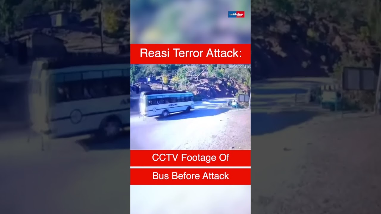 Reasi Terror Attack: CCTV Footage of Bus Before Attack #shorts