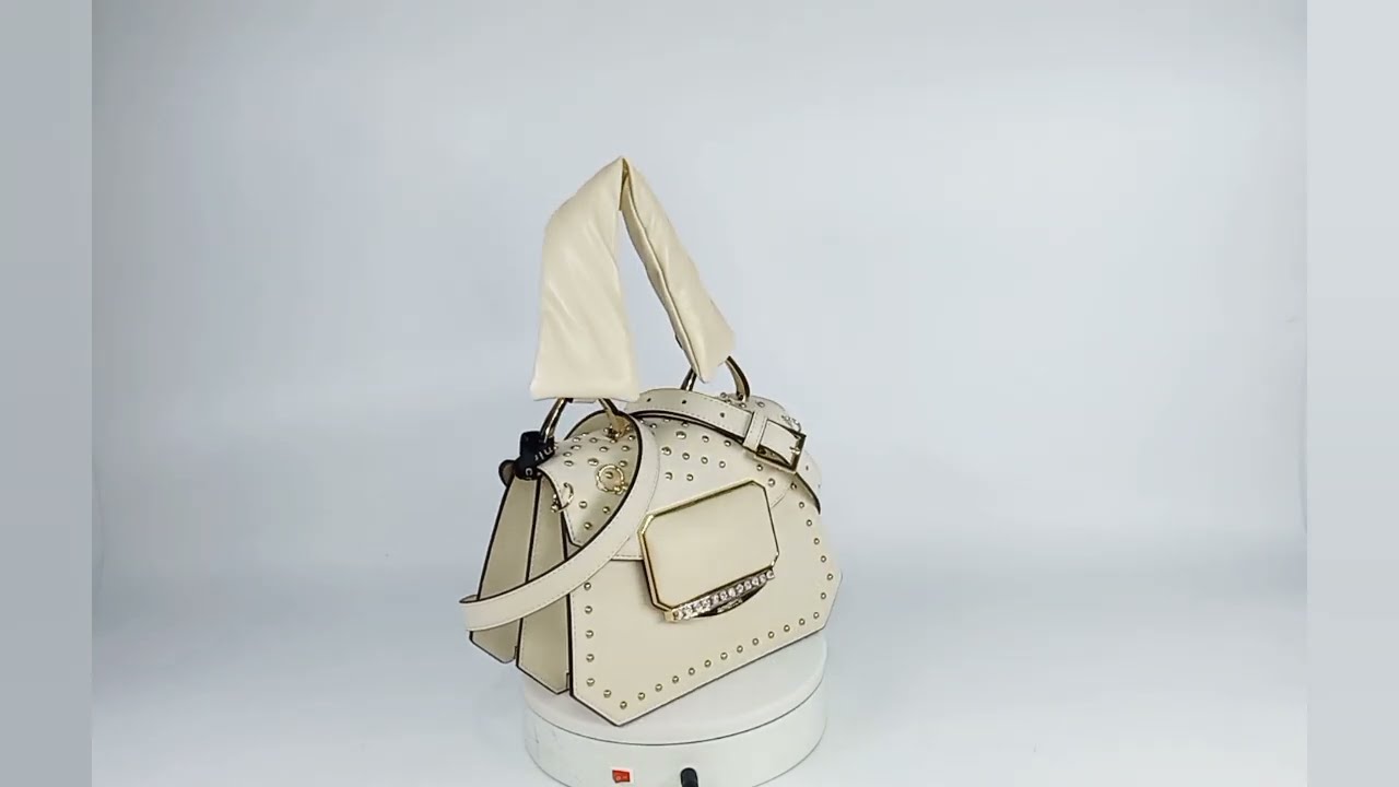 Giorgia Leather Mini Single Handle Bag In Off White