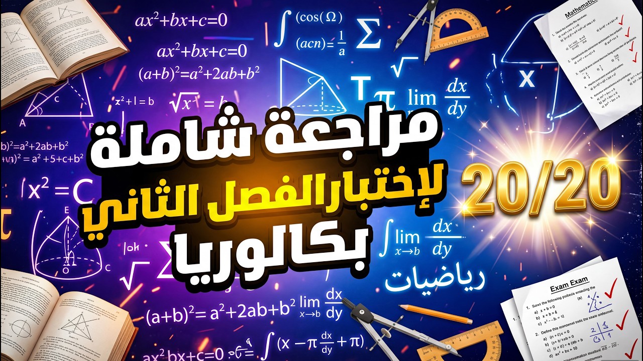 مراجعة سريعة لإختبار الفصل الثاني الثالثة ثانوي بكالوريا تمرين متتاليات ممتاز