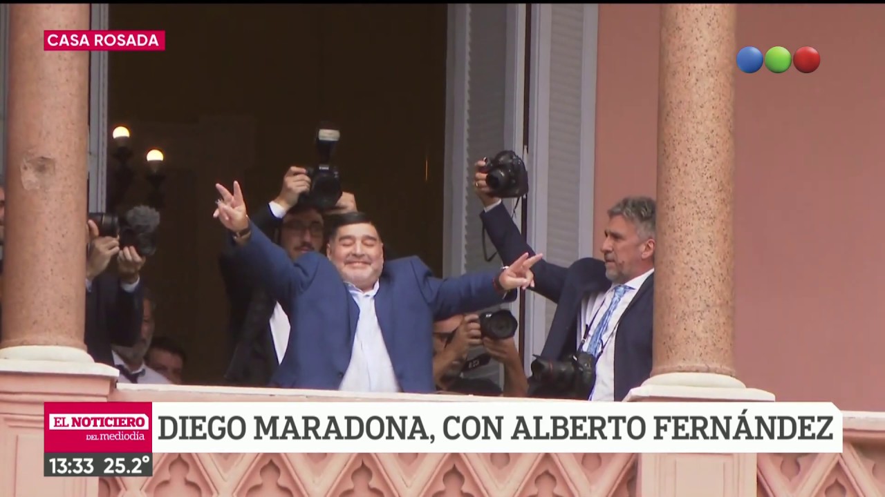 MARADONA en la CASA ROSADA: el SALUDO desde el BALCÓN - El Noti de la Gente