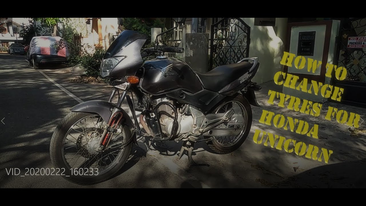 How to change Tire for Honda Unicorn | Honda Unicorn 150 Tire change | Honda Unicorn new tire