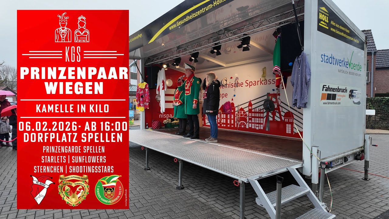 Prinzenwiegen 2026 auf dem Bauernmarkt Spellen