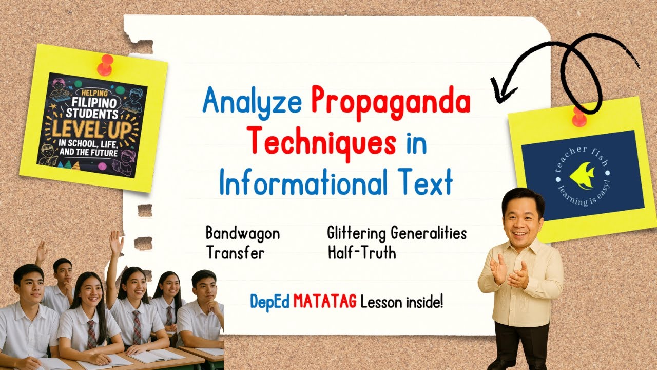 Grade 8 ENGLISH Quarter 2 - PROPAGANDA TECHNIQUES in Informational Text (DepEd's MATATAG Curriculum)