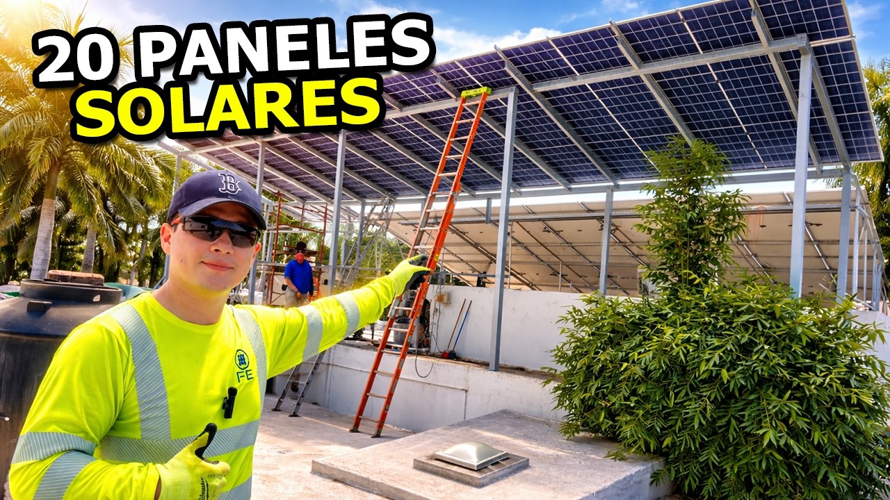 C&oacute;mo Instalar 20 Paneles Solares Desde Cero En M&eacute;xico (Explicado F&aacute;cil y Profesional) 🔋⚡