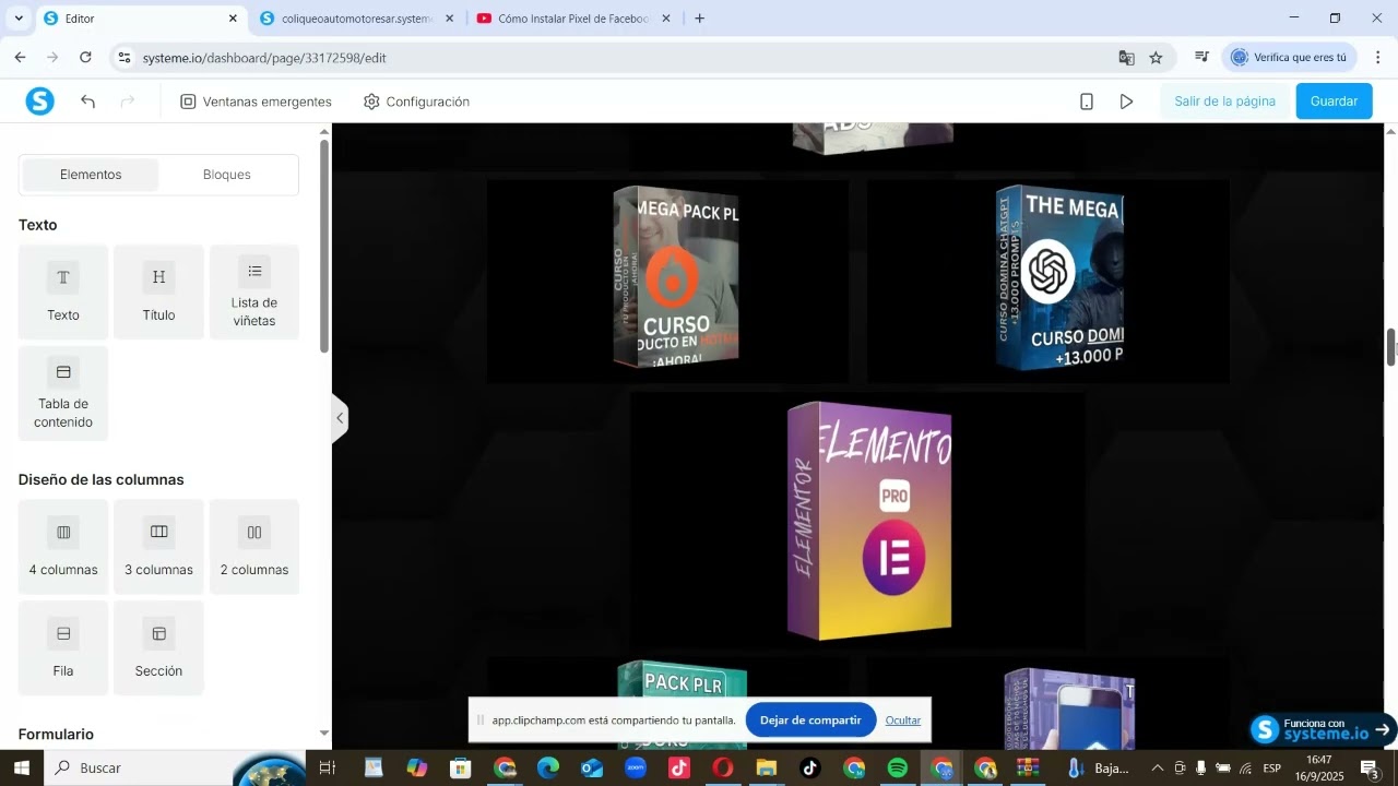 Como configurar pixel en systeme io