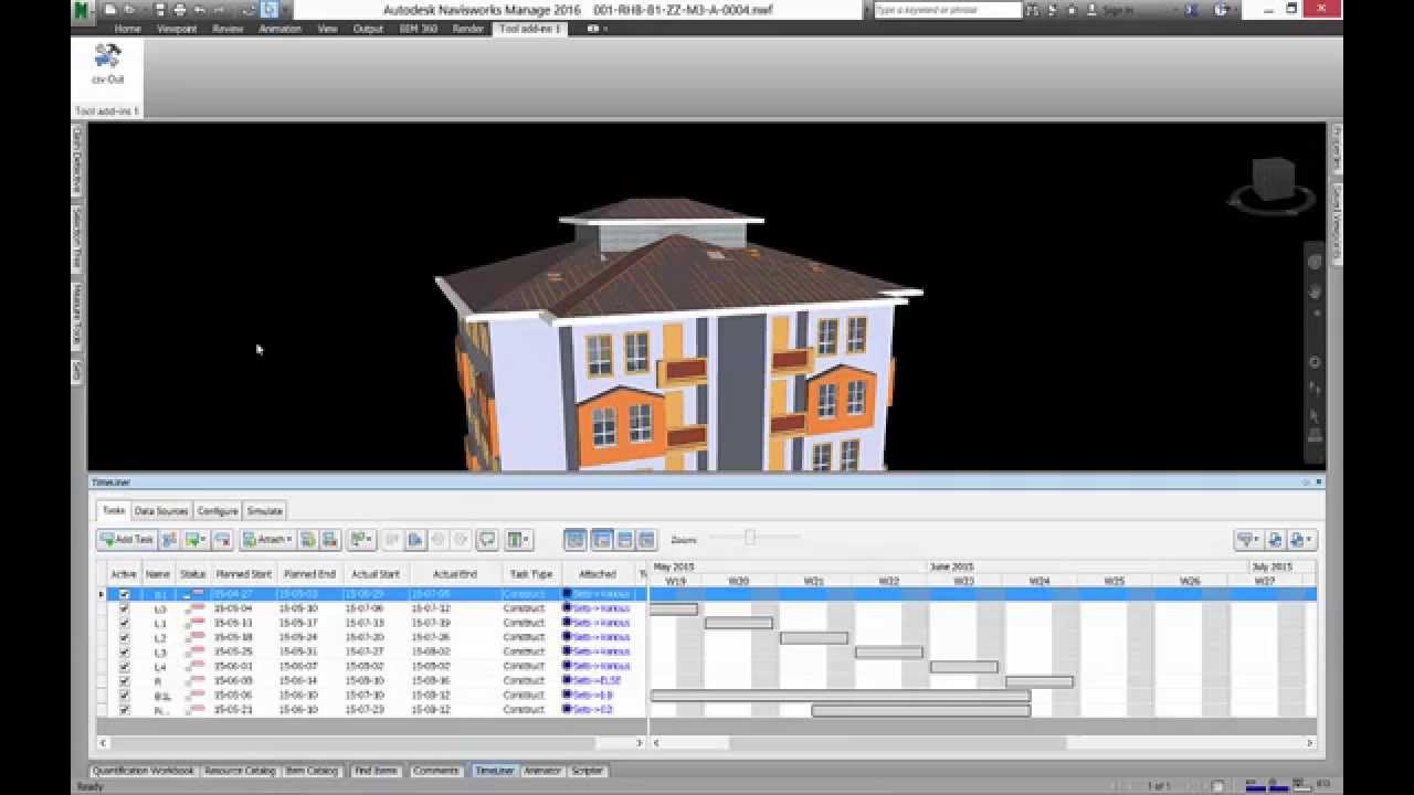 Sharing Data through Revit, Navisworks, 3ds Max and Tableau