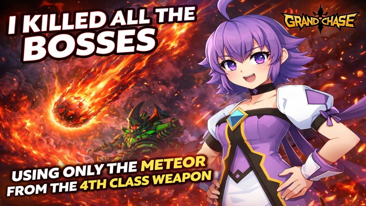 ZEREI TODOS OS BOSSES do Grand Chase Só com meteoro ARME 4ª CLASSE 🔥 SpeedRun Insano!