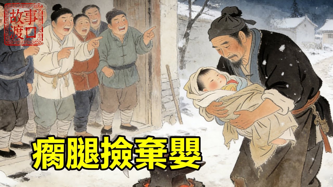 瘸腿鐵匠撿回凍僵棄嬰，村民笑他養個累贅，不料孩子十歲識礦脈，挖出滿山寶石，鐵匠成天下第一富豪！【故事渡口】#民間故事 #故事分享 #善有善報