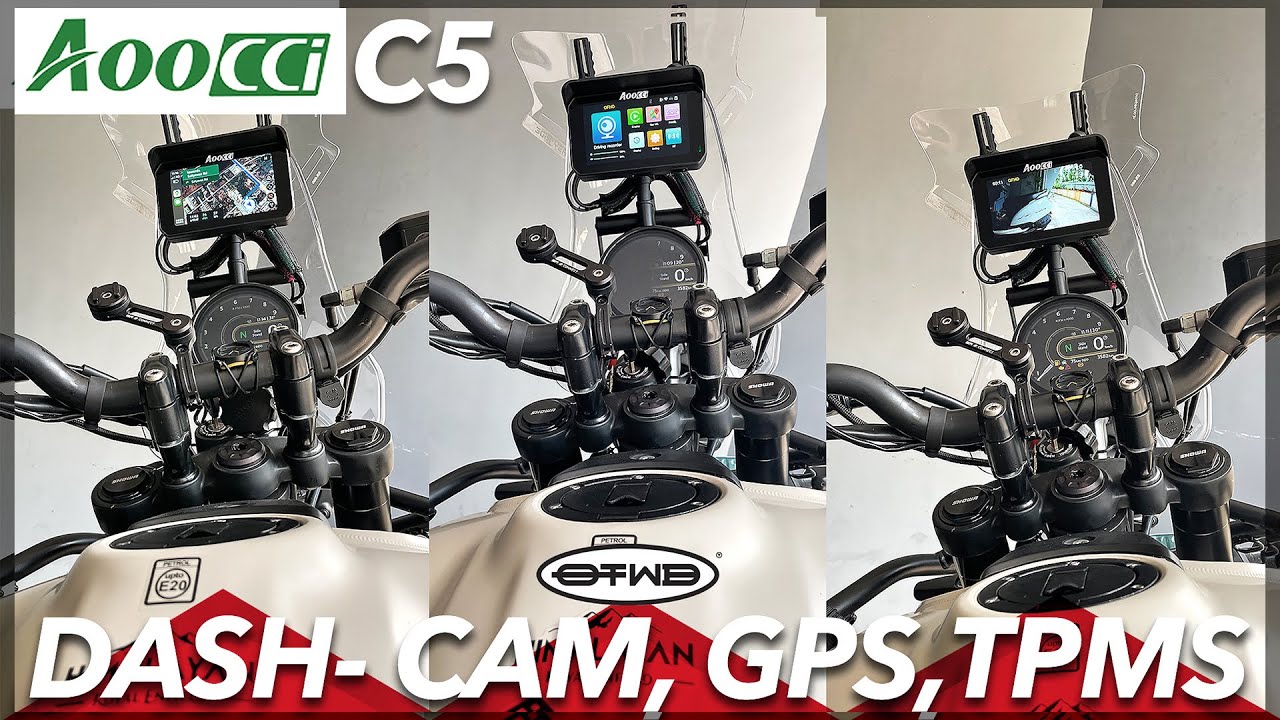 AOOCCI C 5 PRO, видеорегистратор, TPMS, GPS и CarPlay для Himalayan 450