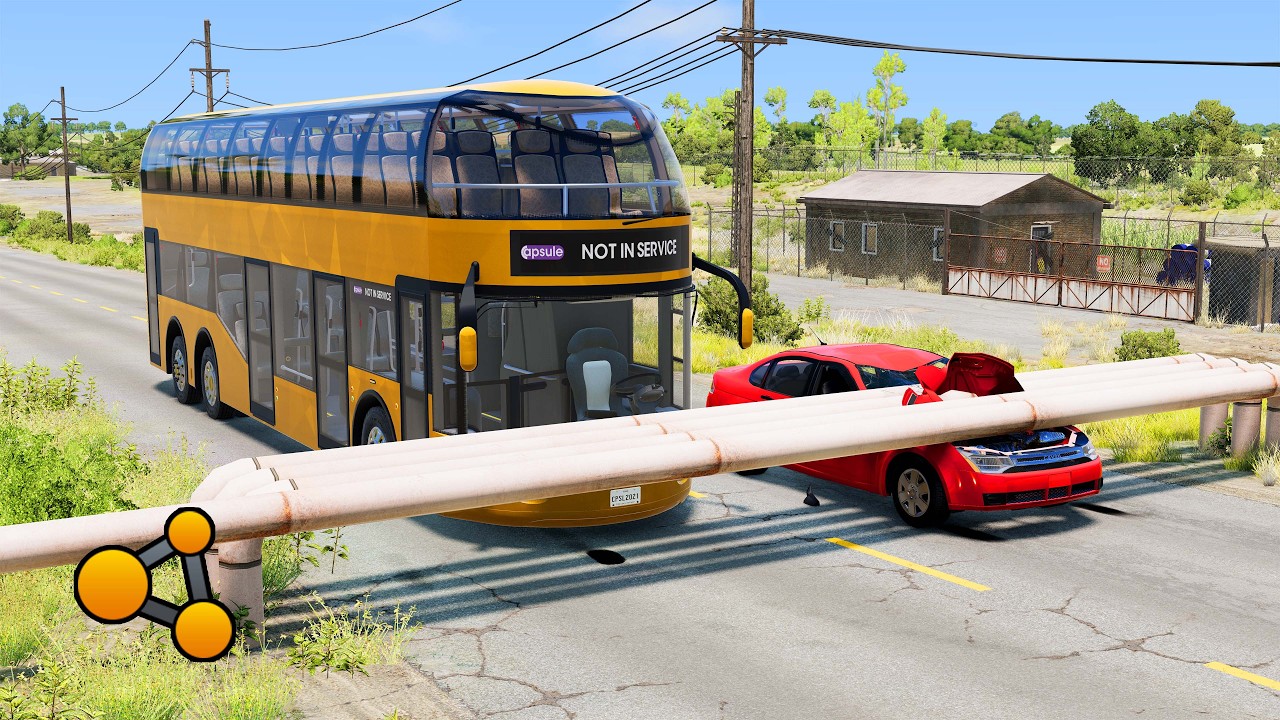 Car vs Pipeline Trap #4 – Ultimate Vehicle Destruction – BeamNG.drive