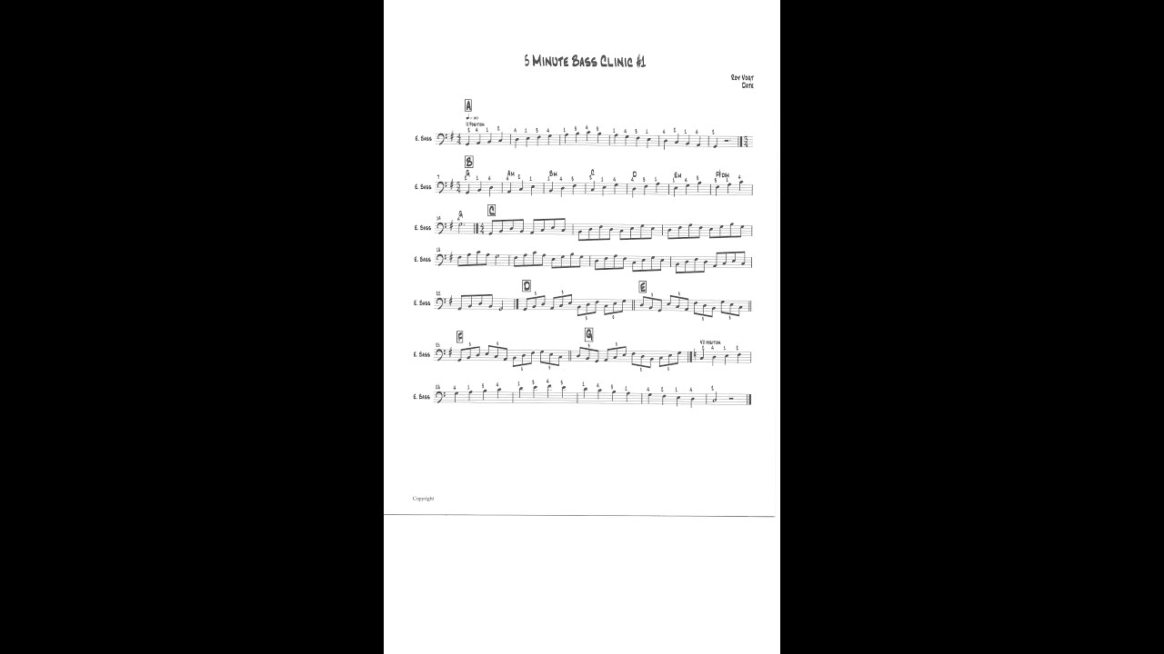 5 Minute Bass Clinic #1