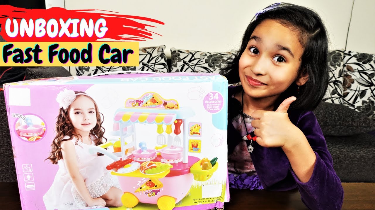 Fast Food Truck Kitchen Pretend Play Set  UNBOXING / Kitchen set /  #LearnWithPari