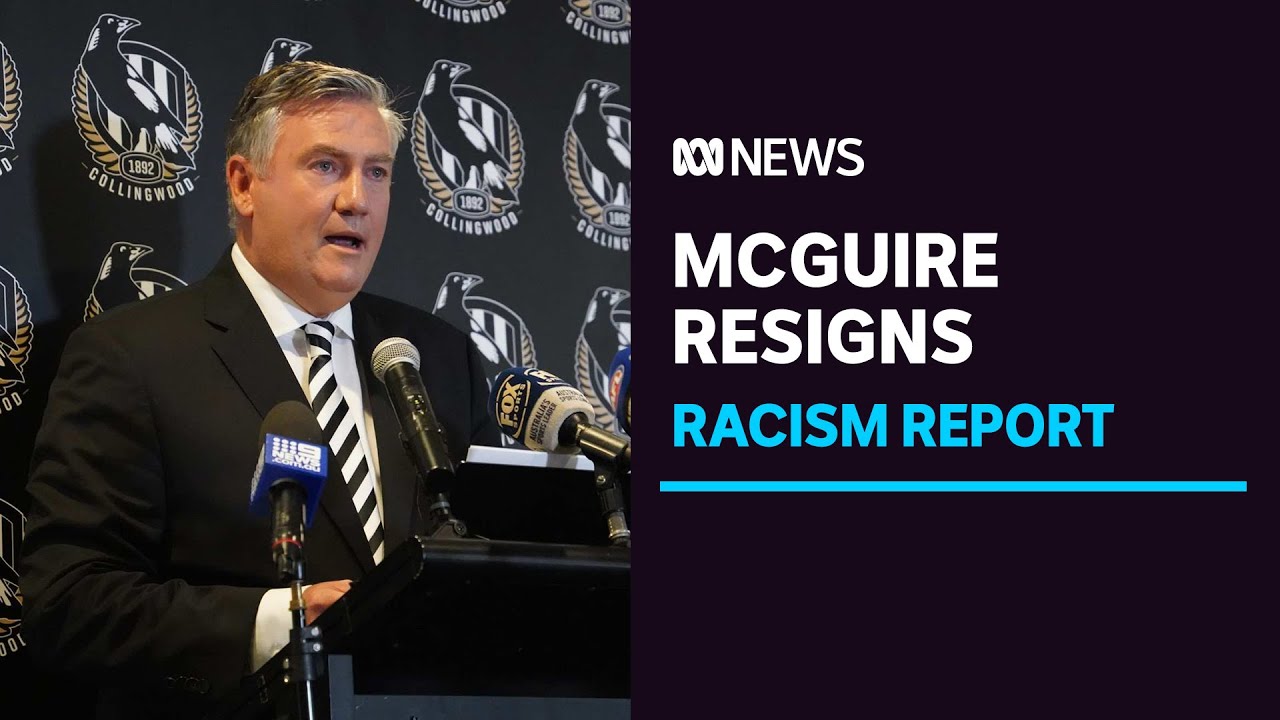 Emotional Eddie McGuire stands down as Collingwood president in wake of racism report | ABC News