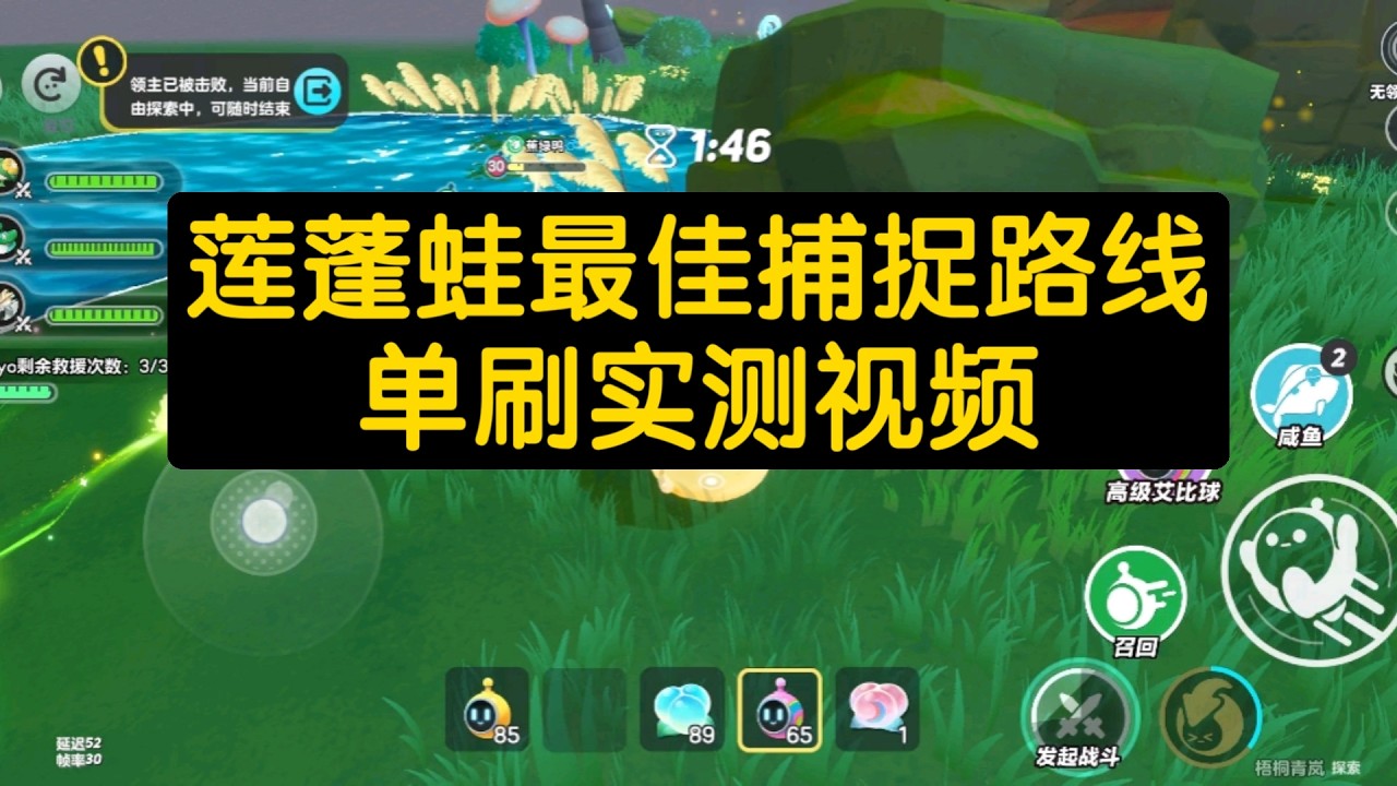 蛋仔派对——莲蓬蛙最佳捕捉线路单刷实测视频