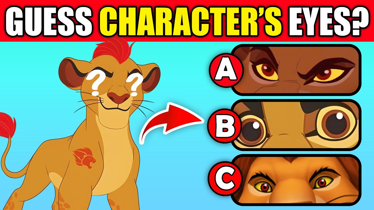 Guess The Lion Guard Characters By Their Eyes? 👀🦁| Kion, Pumbaa, Timon, Simba, Kiara, Rafiki, Scar