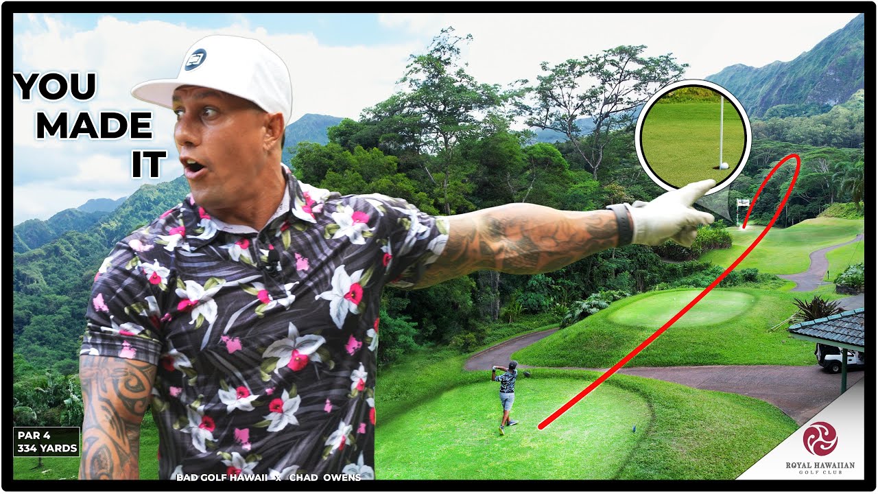 DROVE THE PAR 4 AT ROYAL HAWAIIAN | CHAD OWENS | BAD GOLF HAWAII
