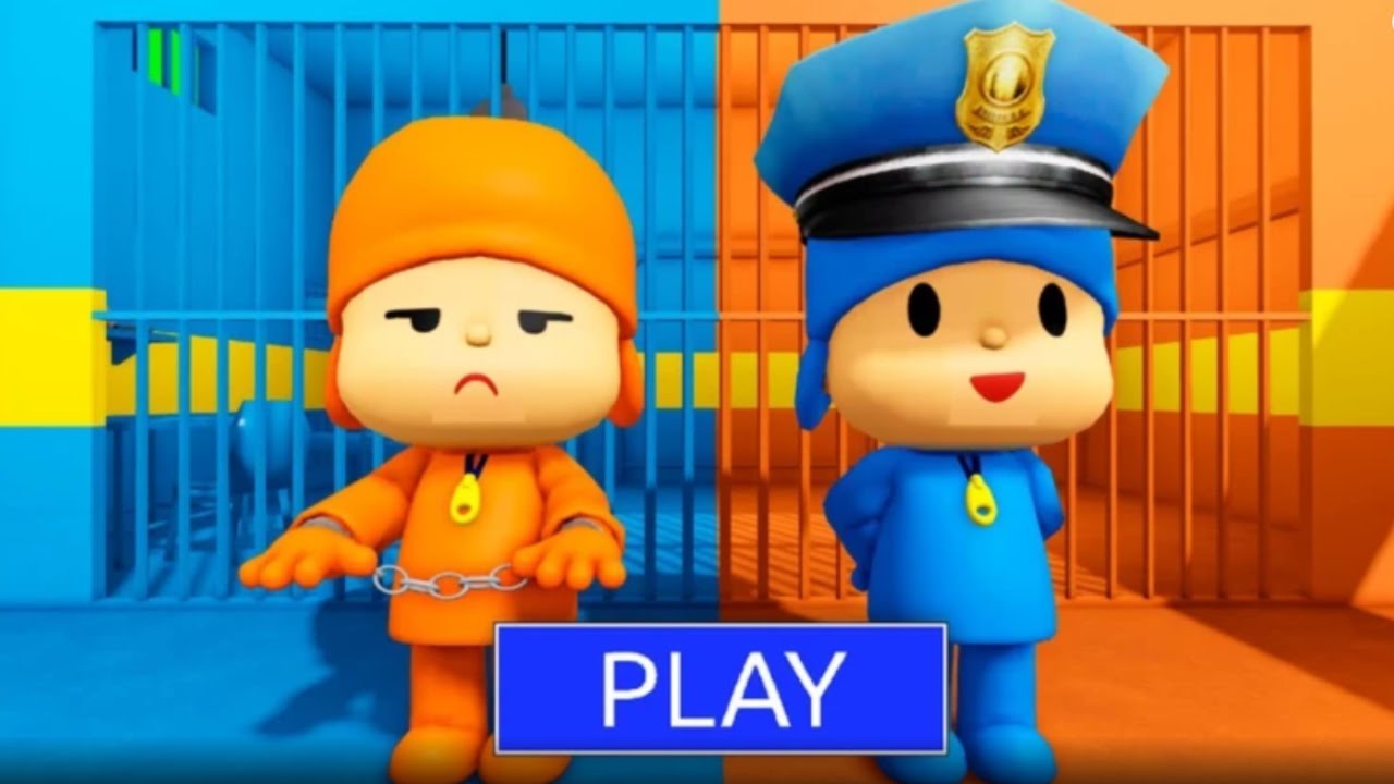 POCOYO Prisoner VS POLICE Prison Run Walkthrough #roblox #obby