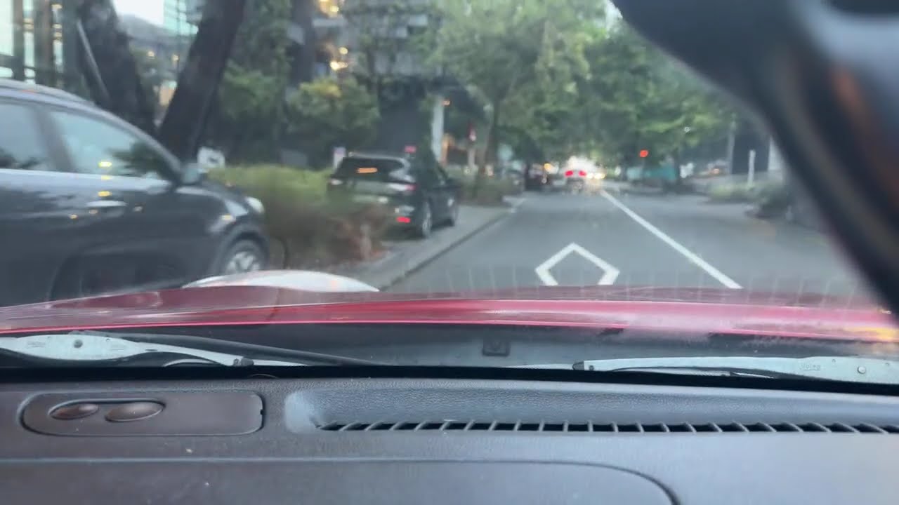 Morning drive to work Airport area Landing drive side Auckland NZ 22 Jan 2026