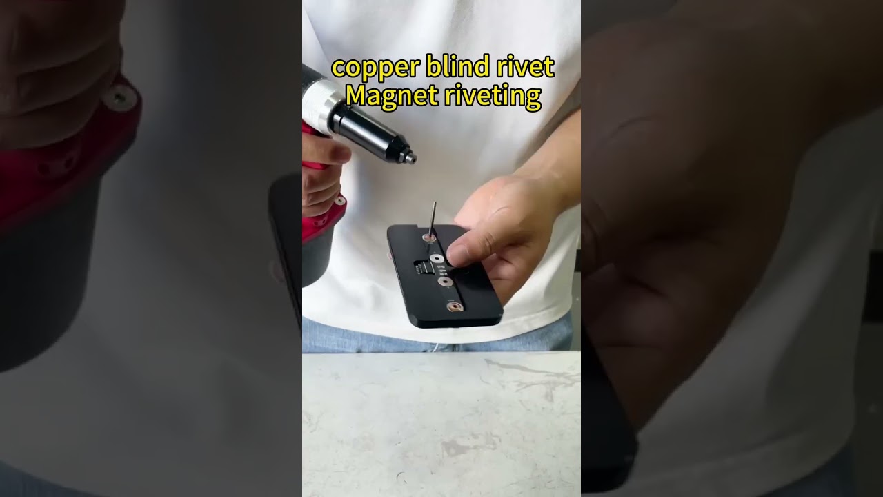 How to rivet fragile magnets, using copper rivets, fast riveting, kseet rivets 
