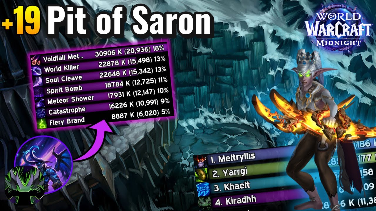 +19 Pit of Saron, Midnight Beta Mythic+! | Vengeance Demon Hunter PoV!