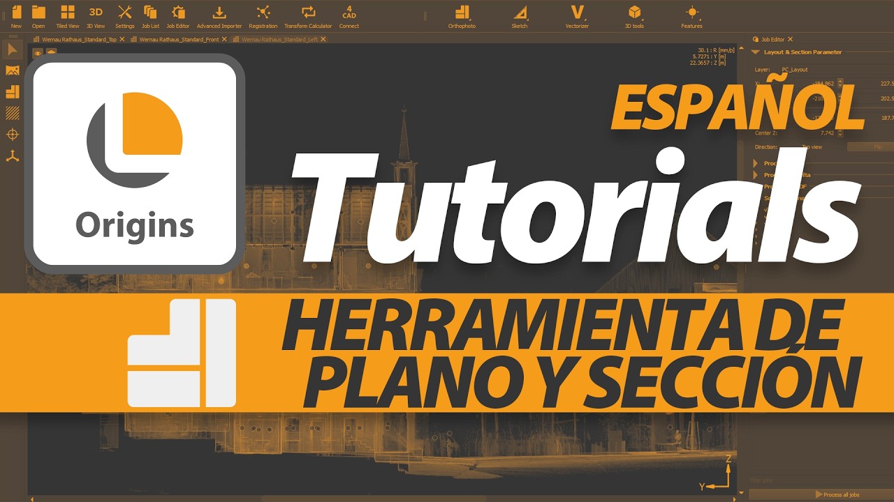 PointCab Origins - Herramienta de plano y sección