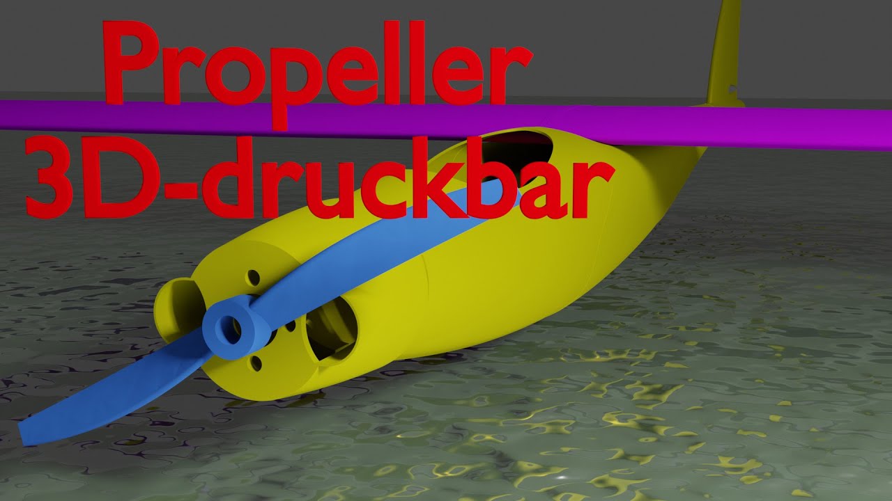 FreeCAD - Zweiblatt-Propeller mit FreeCAD konstruiert, druckbar