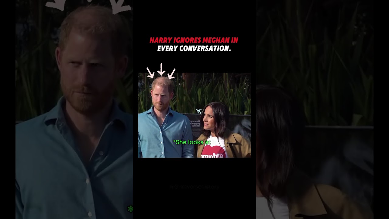 Кажется, Гарри игнорирует Меган в каждом разговоре. 👀😶 #meghanmarkle