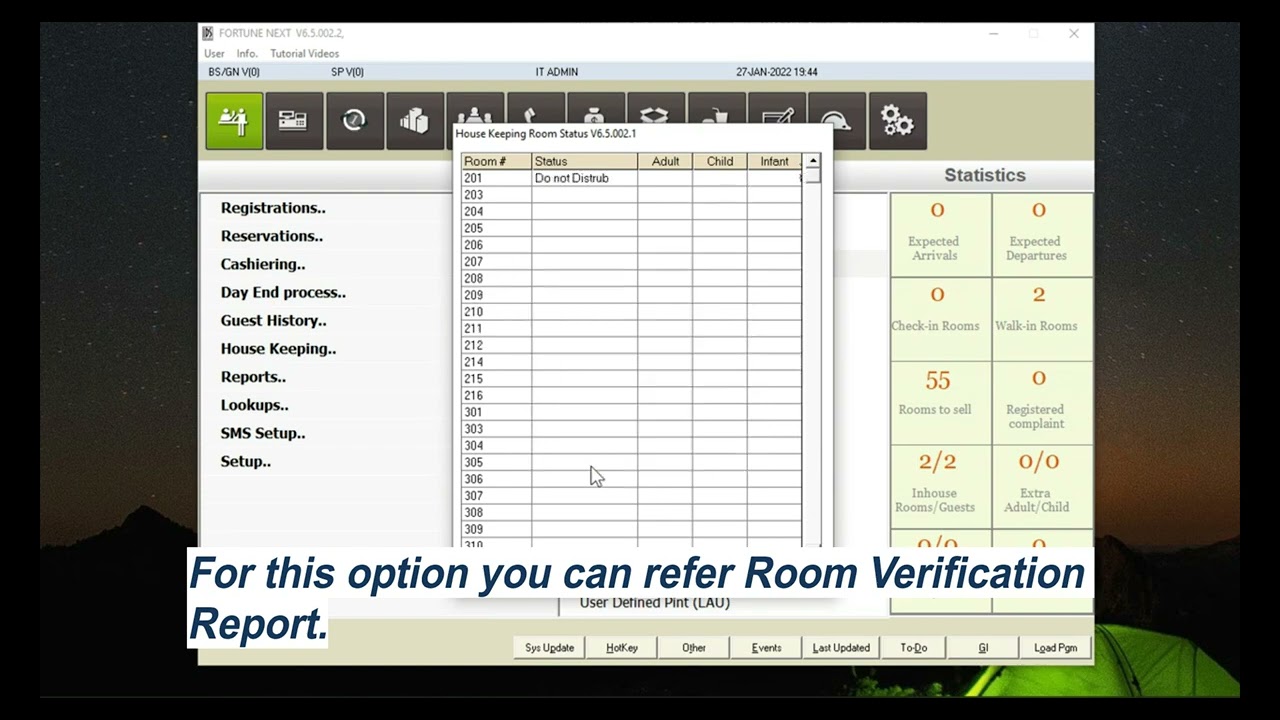 How to Update Housekeeping Room Status in IDS 6.5 & 7.0 Software