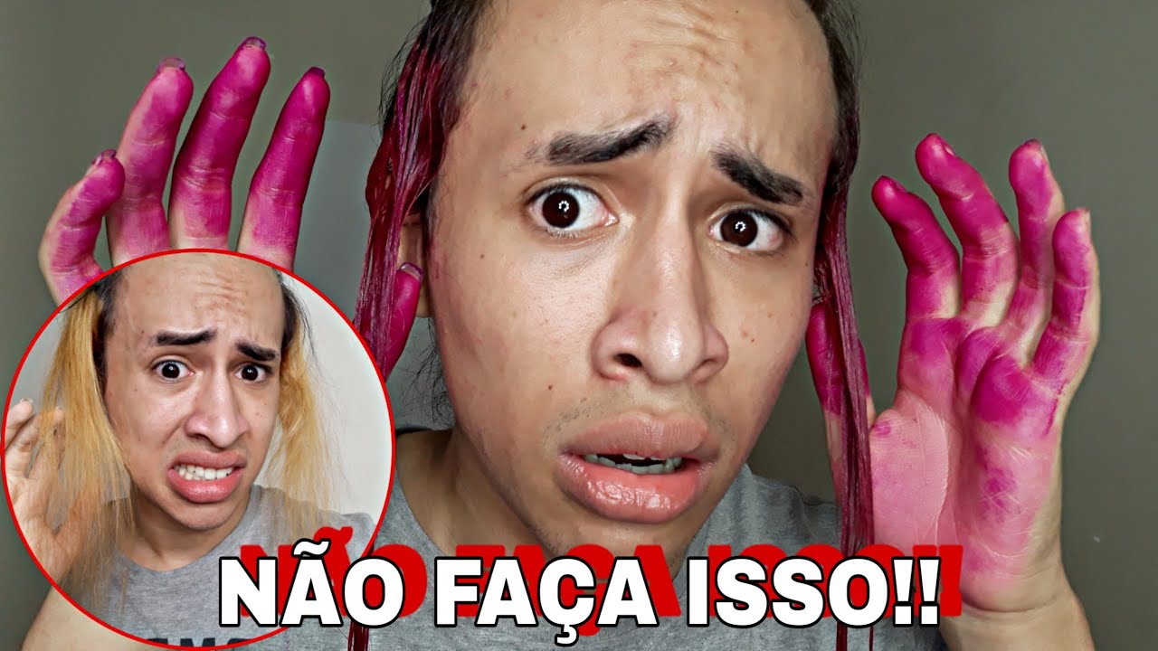 Descolorindo e pintando o cabelo..