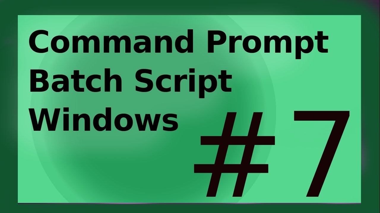 CMD/Batch Script #7 (if else warunki)