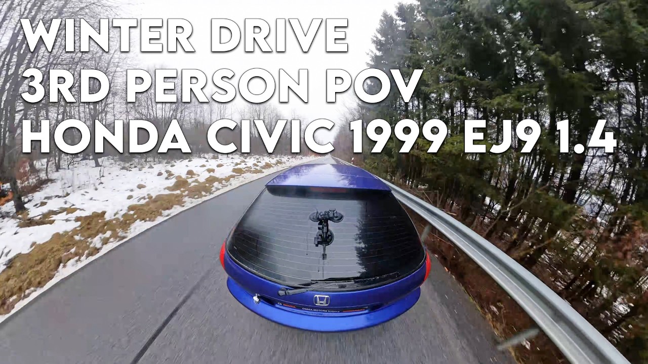 ❄️⛰️ Winter Drive - 3rd person POV - Honda Civic 1999 EJ9 1.4 🔥💨