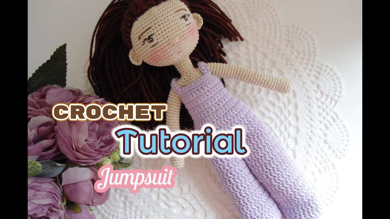 How to crochet doll jump suit / Blythe doll clothes