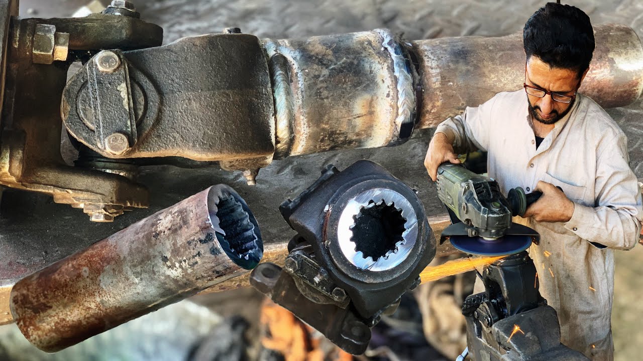 Experts Mechanics How Are Repaired a Broken Small Rear Axle .. Local workshop amazing work