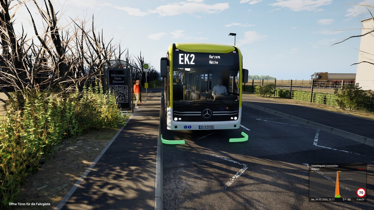 Bus fahren durch Heinsberg auf der Linie EK2 in the Bus