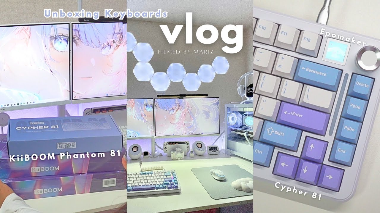 【vlog】Cypher 81キーボード開封🤍✨KiiBOOM Phantom 81V2・V3比較🐾