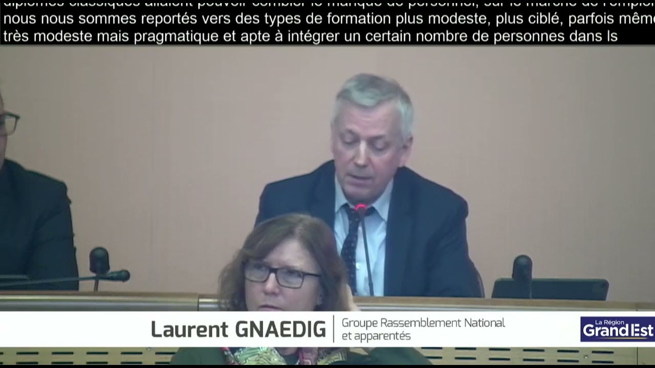 Séance plénière du 14-15/12/23 - Laurent GNAEDIG - Budget formation professionnelle