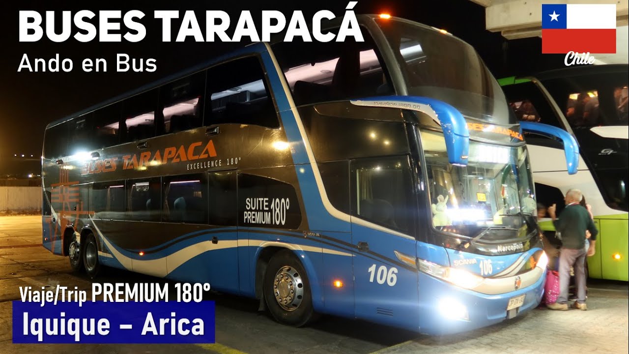 Поездка АВТОБУСЫ TARAPACÁ PREMIUM 180° Икике - Арика на автобусе Marcopolo G7 Scania JPDX30