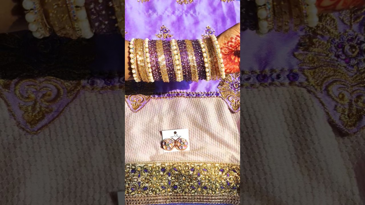 Get Lavender & Gold Combo Bangles !   💜✨ Perfect with Saree & Earrings..Home delivery available 🏠🚛