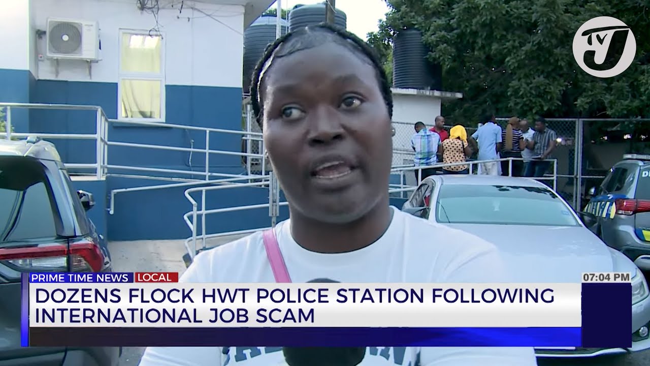 Dozens Flock HWT Police Station Following International Job Scam | TVJ News