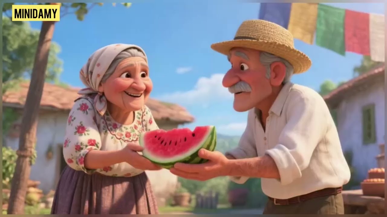 Tanti Leana și Nenea Mărin merg la cules de lubenițe | Un cântec vesel pentru copii | Animatie 