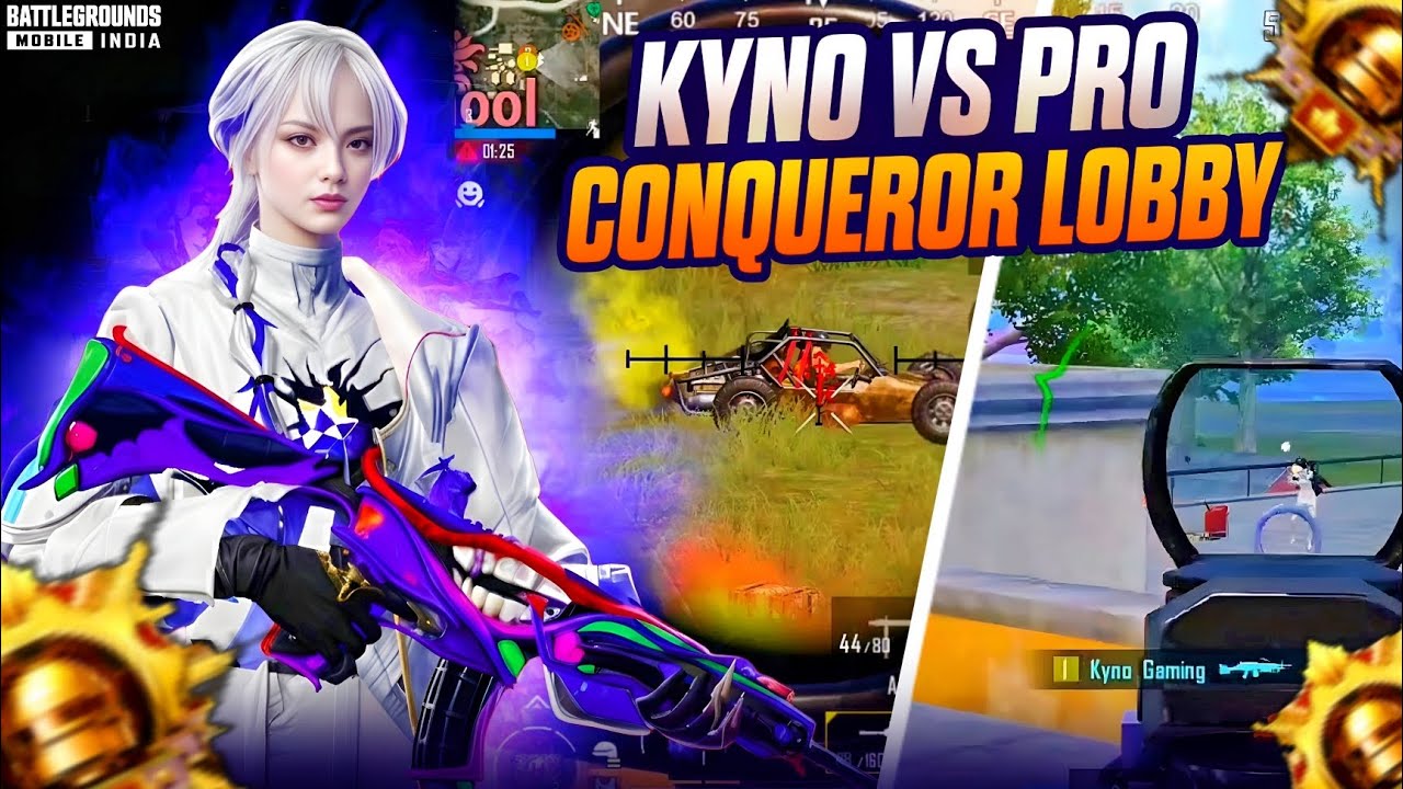 Kyno Vs Conqueror Lobby🔥Intense Clutches In Rank 100 Conqueror Lobbies🤯
