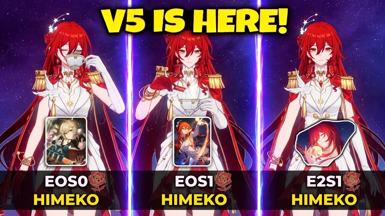 NEW UPDATE! V5 IS HERE - Himeko Nova E0S0 x E0S1 x E2S1 - Honkai Star Rail 4.4