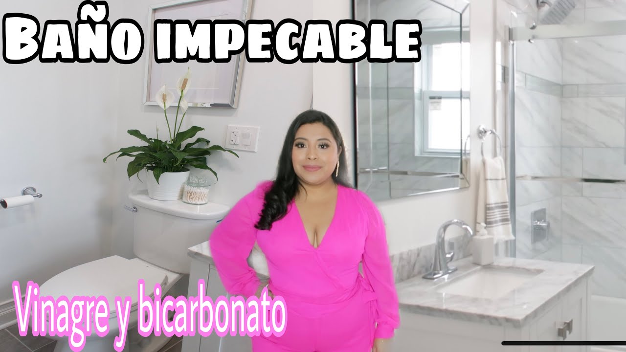 BAÑO Impecable con bicarbonato y vinagre || como limpiar puertas de cristal baño