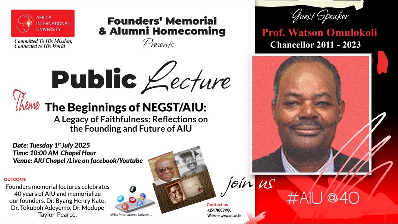 Founders' Memorial & Alumni Homecoming, Public Lecture.