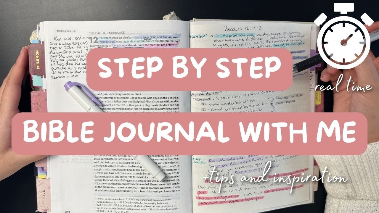 Bible Journal with me in REAL TIME - Step by Step Instructions, Tips and Inspiration