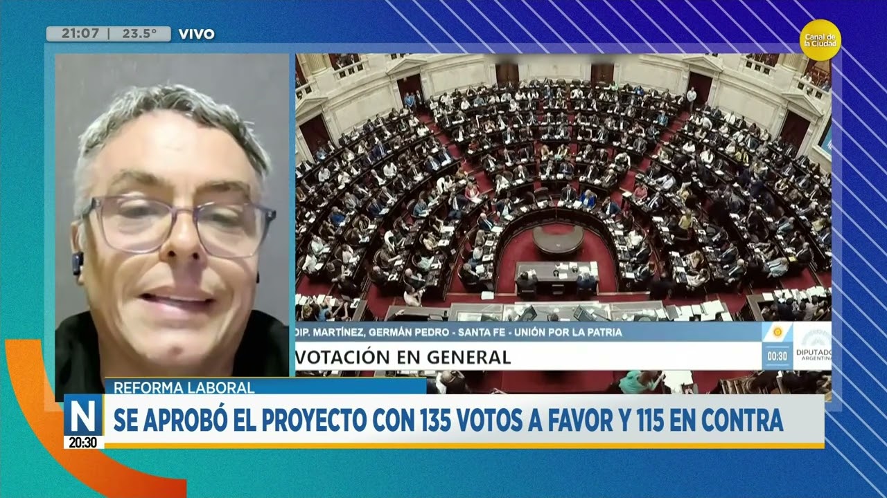 Esteban Paulón opina sobre la aprobación de la reforma laboral en Diputados | N20:30 | 20-02-26