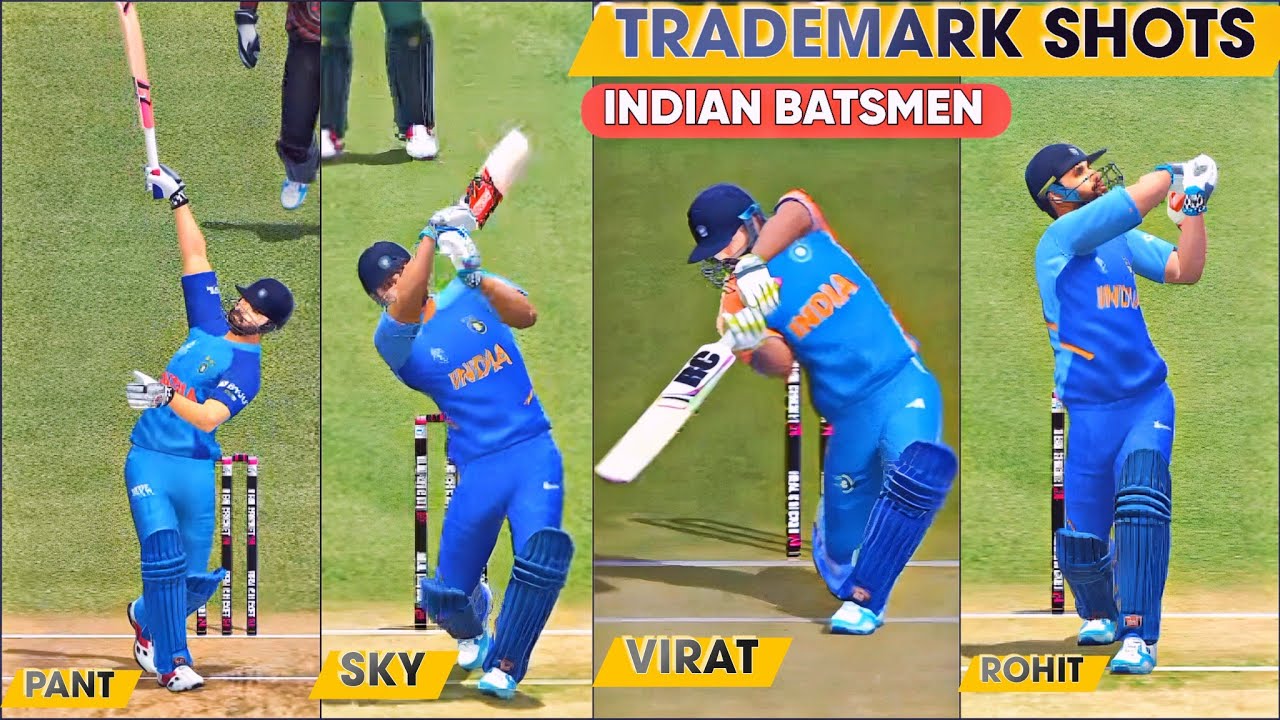 All Indian Batsmen Signature Shots🏏 | RC24