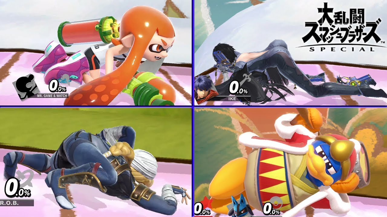 Which Charaters Can Move When Ducking In Super Smash Bros Ultimate? - All Characters Crouching